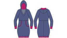 Strih Doris dámske šaty/mikinošaty 170 cm