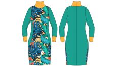 Strih Bertina dámske šaty/mikinošaty 170 cm