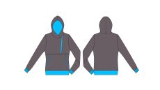 Strih Wendy dámska mikina 170 cm, voľnejší varianta