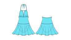 Strih Kveta dámske plavky 170 cm