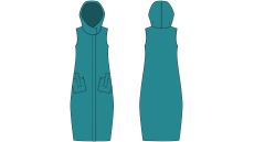 Strih Doubravka dámsky kabát/vesta 170 cm