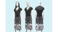 Strih Soňa dámske šaty s kapucňou 170 cm