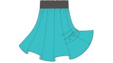 Strih zvončeková sukňa 170 cm