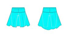 Strih Bozka šortkové legíny so sukňou