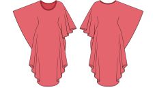 Strih kaftan, dámske šaty 170 cm