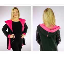 Strih Cardigan s kapucňou dámsky cardigan 170 cm