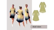 Strih Dominika dámske šaty/mikinošaty 170 cm