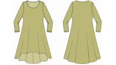 Strih Dominika dámske šaty/mikinošaty 170 cm