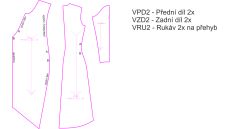 Strih Johana dámske šaty 170 cm