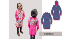 Strih Doris detské šaty/mikinošaty