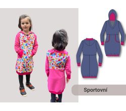 Strih Doris detské šaty/mikinošaty