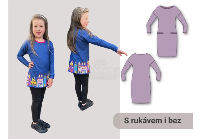 Strih Matylda detské tričko - šaty