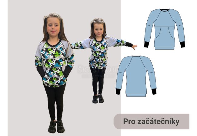 Strih Kangaroo detská mikina