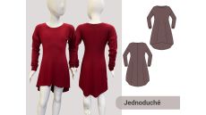 Strih Adela detské šaty/mikinošaty