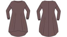 Strih Adela detské šaty/mikinošaty