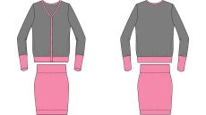 Strih Berenika dámsky top so sukňou 170 cm