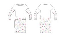 Strih Matylda dámske šaty/mikinošaty