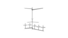 Stojan na 5 nití pre šijacie stroje - biely