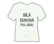Glitrová hrubá nažehľovacia fólia POLI-TAPE Craft - biela dúhová