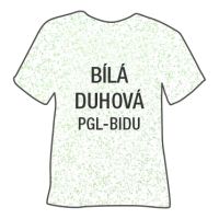 Glitrová hrubá nažehľovacia fólia POLI-TAPE Craft - biela dúhová