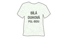 Glitrová hrubá nažehľovacia fólia POLI-TAPE Craft - biela dúhová