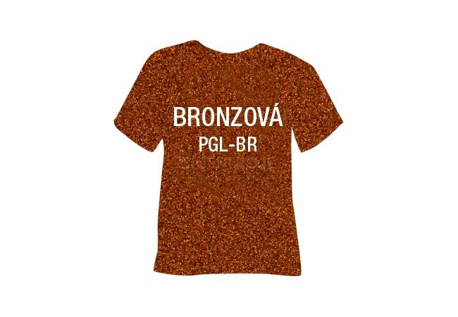 Glitrová hrubá nažehľovacia fólia POLI-TAPE Craft - bronzová