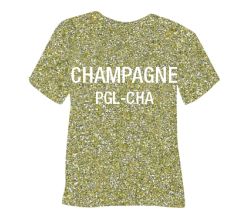 Glitrová hrubá nažehľovacia fólia POLI-TAPE Craft - champagne