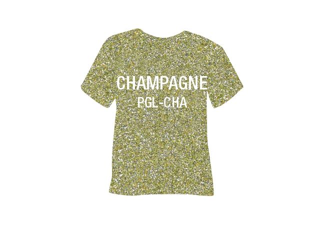 Glitrová hrubá nažehľovacia fólia POLI-TAPE Craft - champagne