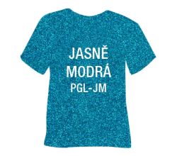 Glitrová hrubá nažehľovacia fólia POLI-TAPE Craft - jasne modrá