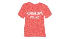 Glitrová hrubá nažehľovacia fólia POLI-TAPE Craft - koralová