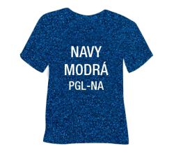 Glitrová hrubá nažehľovacia fólia POLI-TAPE Craft - navy modrá