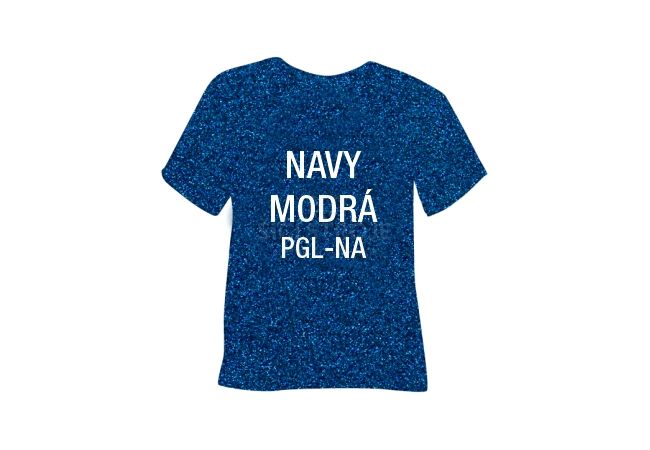 Glitrová hrubá nažehľovacia fólia POLI-TAPE Craft - navy modrá