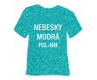 Glitrová hrubá nažehľovacia fólia POLI-TAPE Craft - nebesky modrá