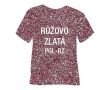 Glitrová hrubá nažehľovacia fólia POLI-TAPE Craft - ružovo-zlatá