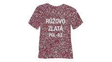 Glitrová hrubá nažehľovacia fólia POLI-TAPE Craft - ružovo-zlatá