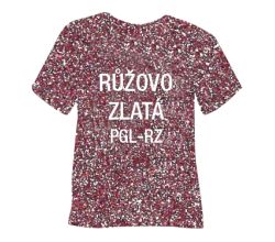 Glitrová hrubá nažehľovacia fólia POLI-TAPE Craft - ružovo-zlatá