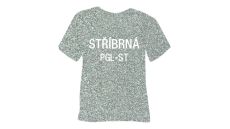 Glitrová hrubá nažehľovacia fólia POLI-TAPE Craft - strieborná