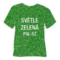 Glitrová hrubá nažehľovacia fólia POLI-TAPE Craft - svetlo zelená