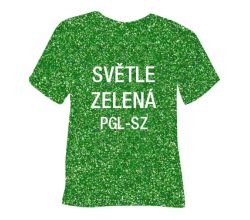 Glitrová hrubá nažehľovacia fólia POLI-TAPE Craft - svetlo zelená