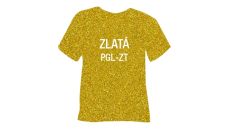 Glitrová hrubá nažehľovacia fólia POLI-TAPE Craft - zlatá