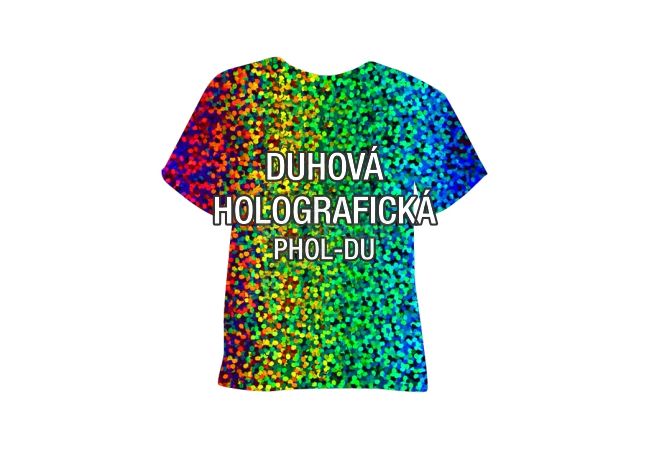 Dúhová holografická hladká nažehľovacia fólia POLI-TAPE Craft