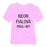 Neónová glitrová hrubá nažehľovacia fólia POLI-TAPE Craft - fialová