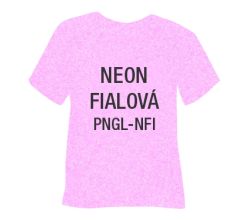 Neónová glitrová hrubá nažehľovacia fólia POLI-TAPE Craft - fialová