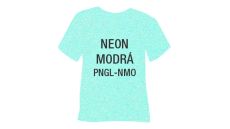 Neónová glitrová hrubá nažehľovacia fólia POLI-TAPE Craft - modrá