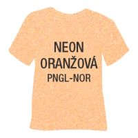 Neónová glitrová hrubá nažehľovacia fólia POLI-TAPE Craft - oranžová
