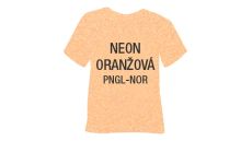 Neónová glitrová hrubá nažehľovacia fólia POLI-TAPE Craft - oranžová