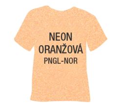 Neónová glitrová hrubá nažehľovacia fólia POLI-TAPE Craft - oranžová