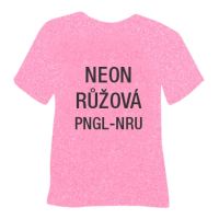 Neónová glitrová hrubá nažehľovacia fólia POLI-TAPE Craft - ružová
