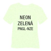 Neónová glitrová hrubá nažehľovacia fólia POLI-TAPE Craft - zelená
