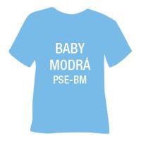 Semišová hrubá nažehľovacia fólia POLI-TAPE Craft - baby modrá